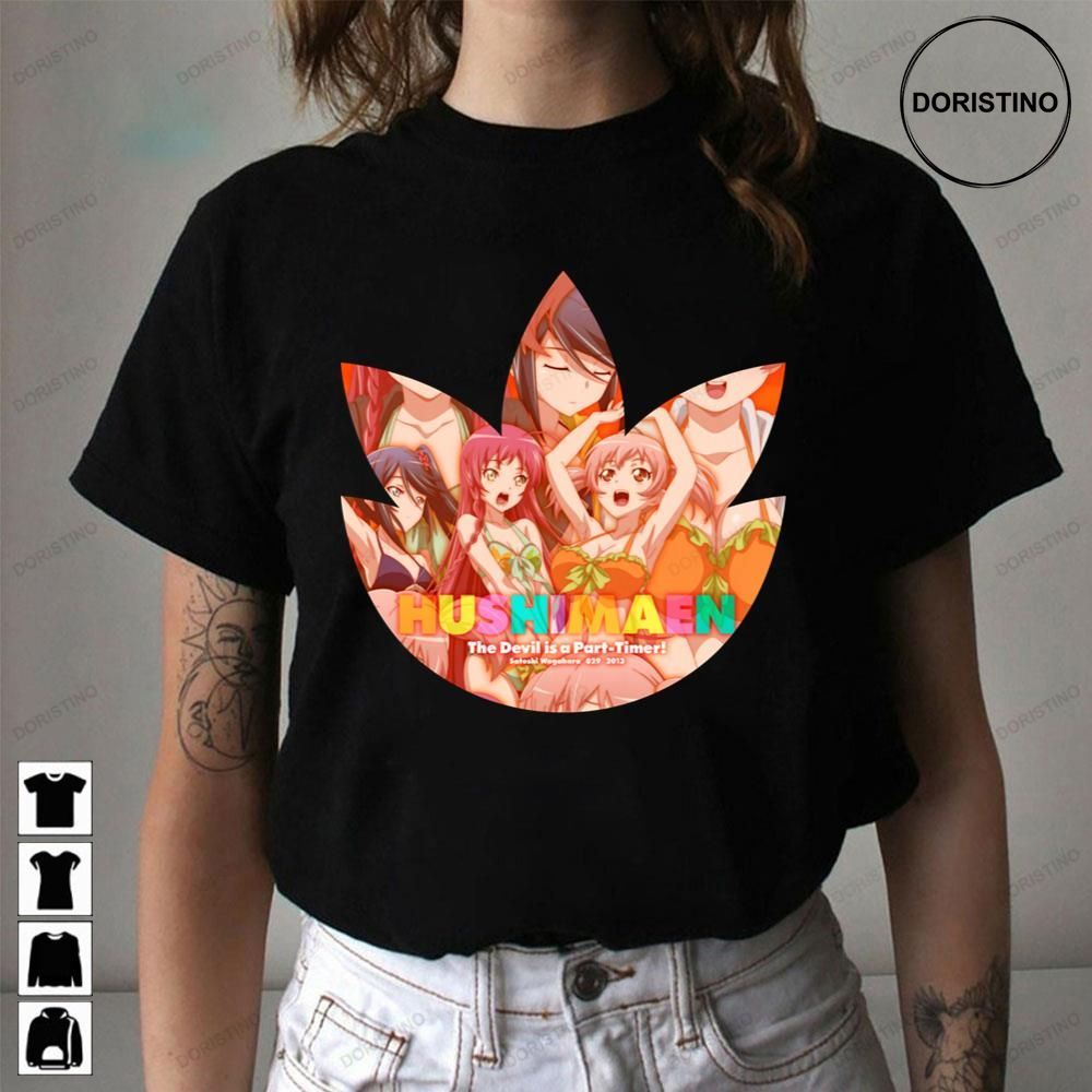 All Characters Group Leaf Cut Frame The Devil Is A Part-timer Awesome Shirts